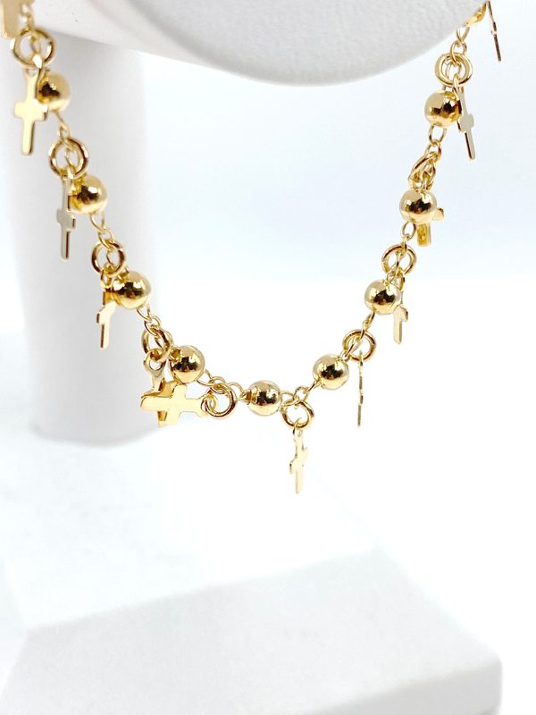 Bracelet with cross charms - Silver