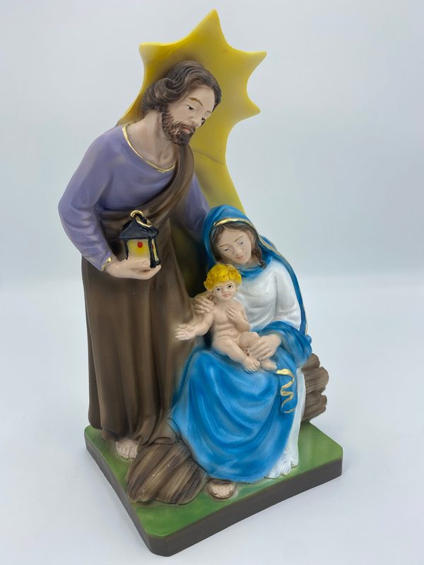 Sacred Holy Family with the Belen star- Hand Painted in Italy - Our Tuscany Collection - La Sagrada Familia de Navidad