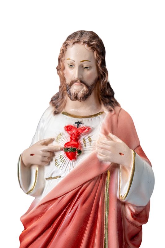 Sacred Heart of Jesus statue - Hand Painted in Italy - Our Tuscany Collection - / Sagrado Corazon de Jesus
