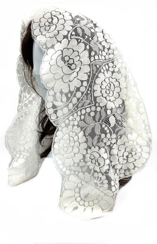 Spanish Church Veil 3' x 1' - Blue