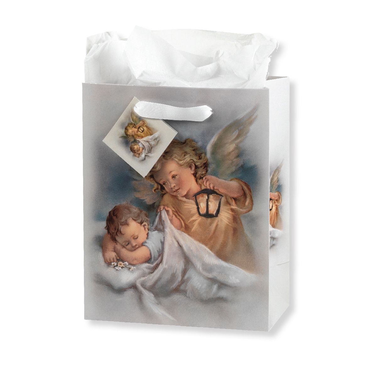 Guardian Angel W/Lamp Med Gift