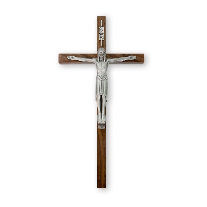 alnut Cross With Pewter Corpus