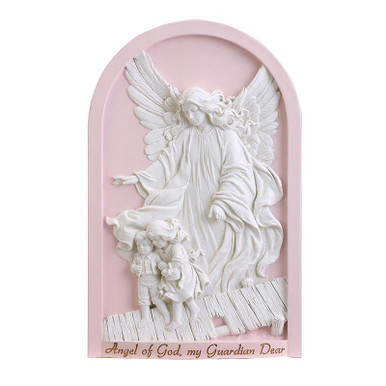 Guardian Angel Wall Plq-girl