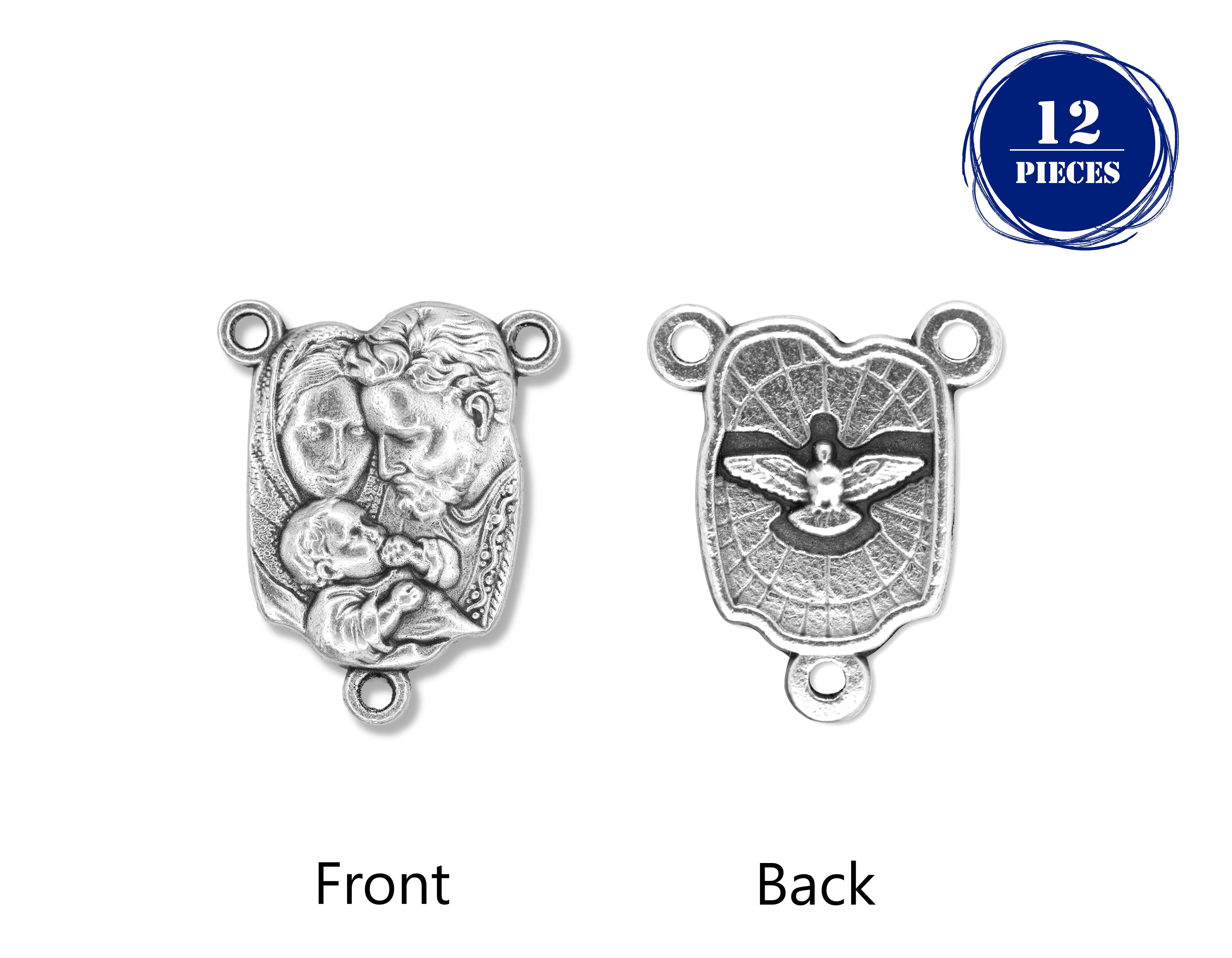 Rosary centerpieces 0.8" x 0.5"