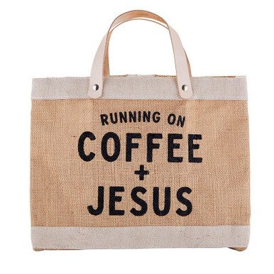 Mini Mkt Tote-Coffee & Jesus