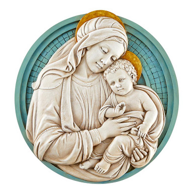 Madonna And Child Garden Plaque