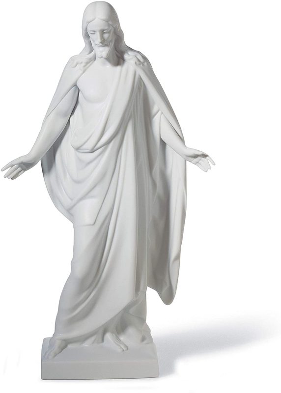 LLADRÓ Christ Figurine. Left. Porcelain Christ Figure. - Porcelain / White / 1