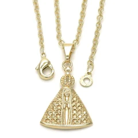 Caridad del cobre medal with 18â€ chain