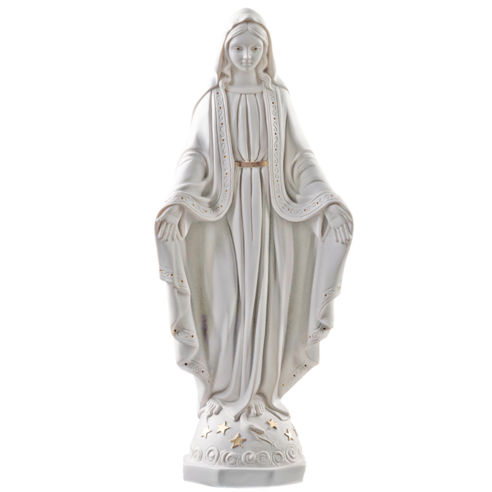 16" Miraculous Mary - Milagrosa Collection White-Gold