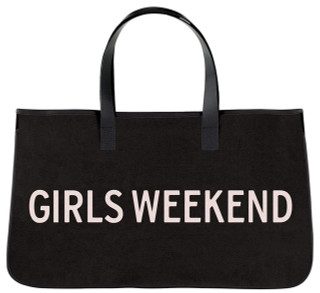 Black Canvas Tote-Girls Weeked