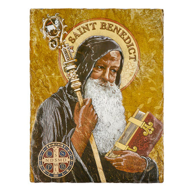 St. Benedict Tile Plaque, 10"