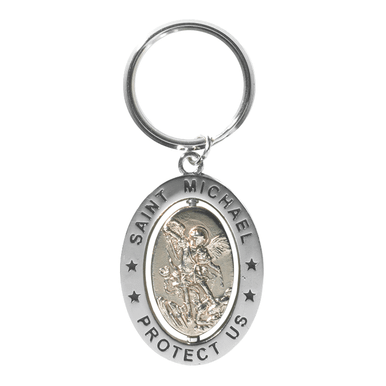 Revolving Key Ring-st Michael, 6-Pack