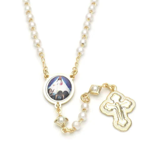Caridad del cobre Rosary necklace 18â€ prls