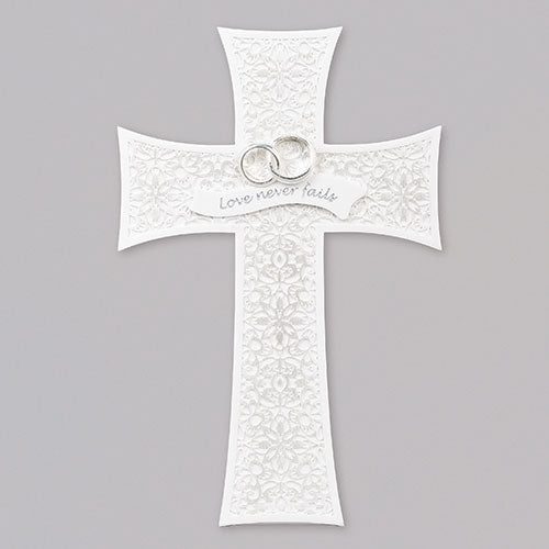 Lace Wedding Wall Cross