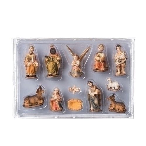 12 PC Set Mini Nativity Coloors of earth tones
