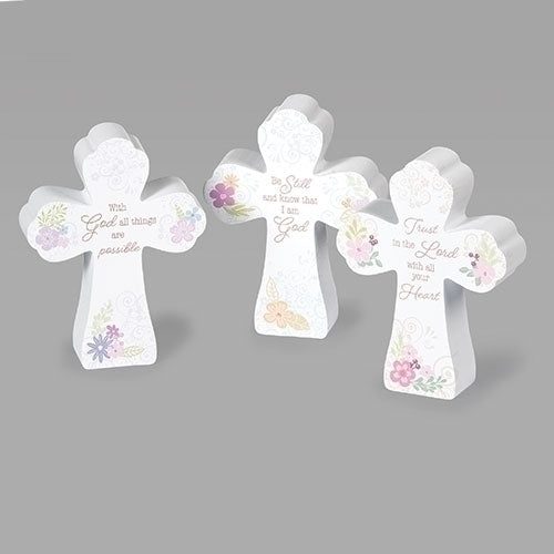 Tabletop Cross Wood - Be Still and know I am God