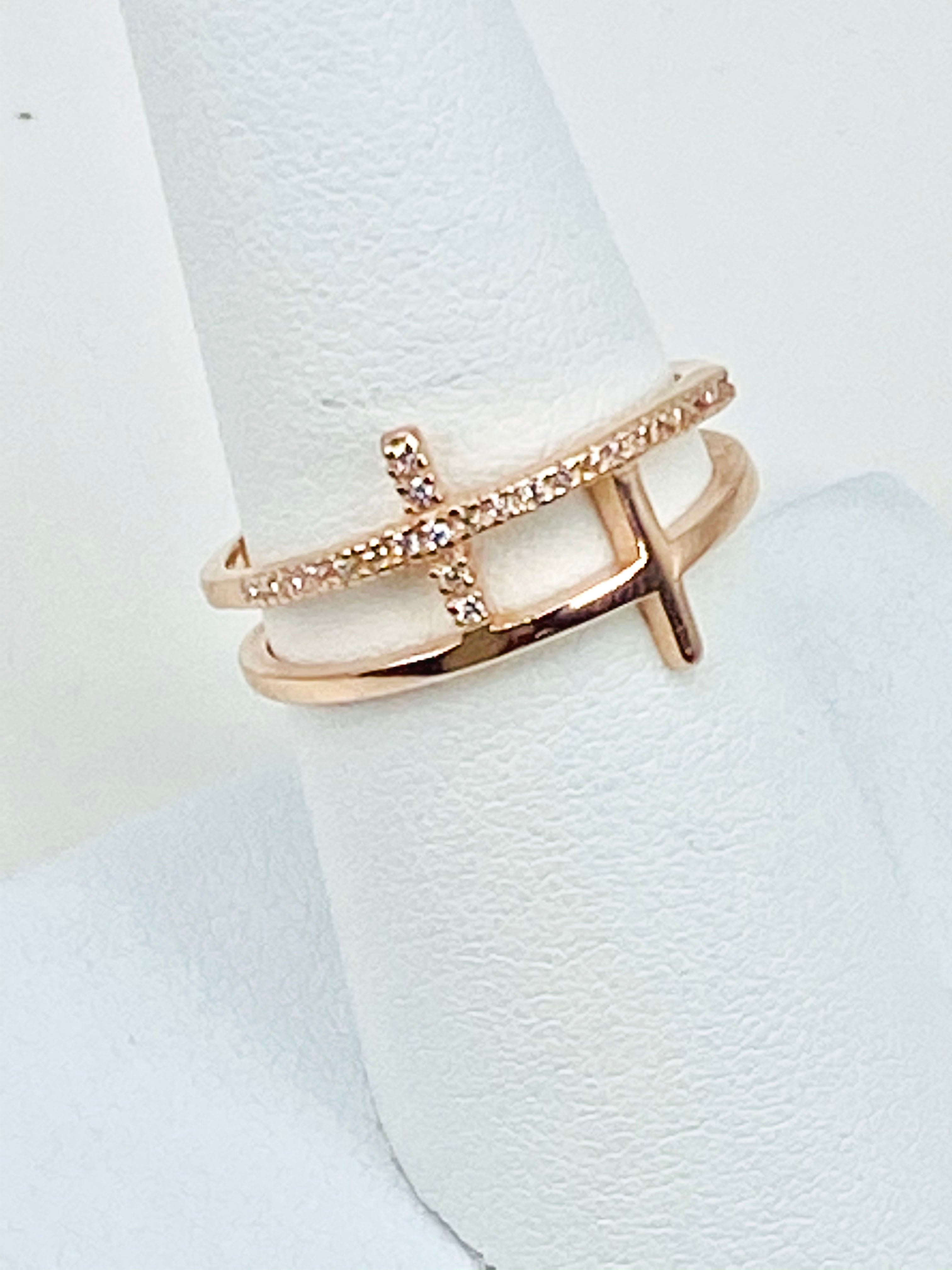 Ring of Double Crosses made of Sterling Silver