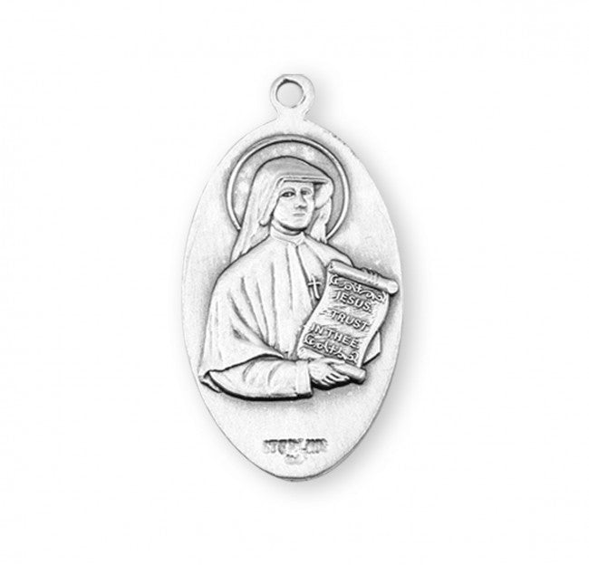 Divine Mercy/Saint Faustina Sterling Silver Medal