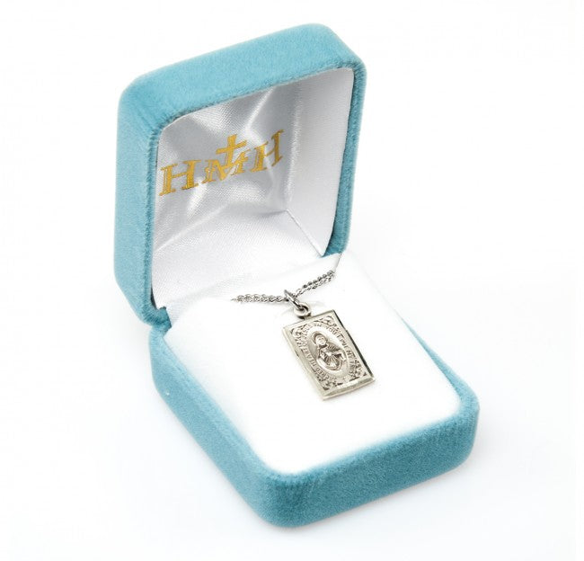 Our Lady of Mount Carmel Sterling Silver Scapular Medal