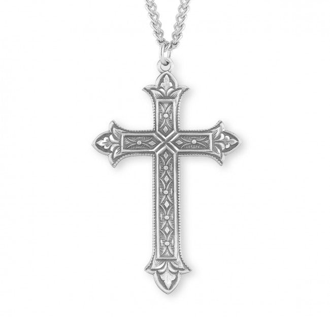 Sterling Silver Detailed Cross