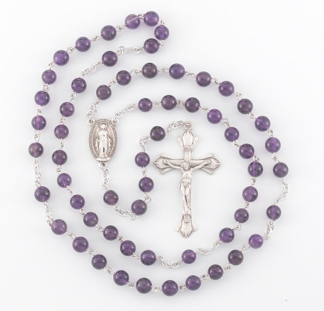 Genuine Amethyst Sterling Rosary
