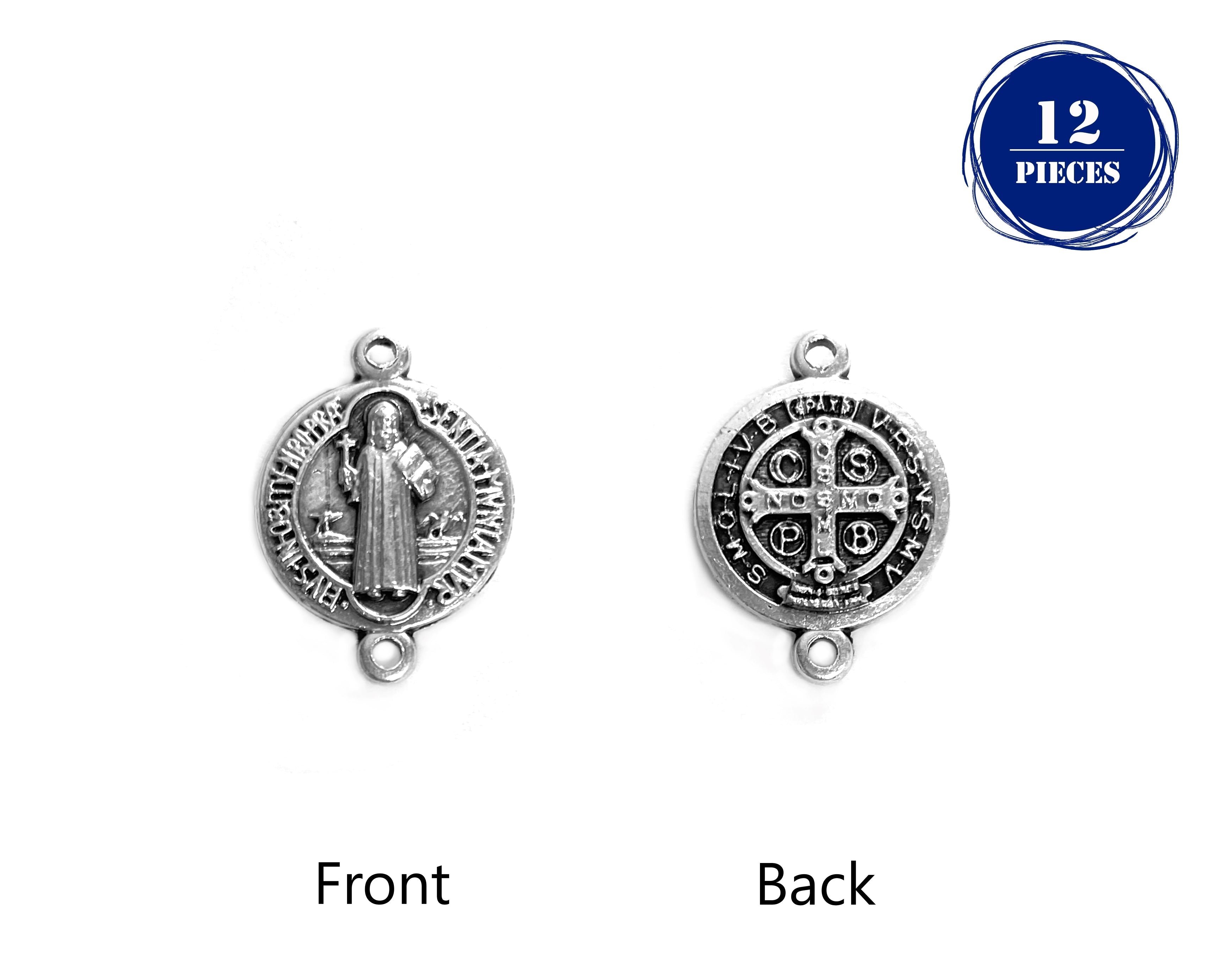Saint Benedict double ring medall to make bracelets