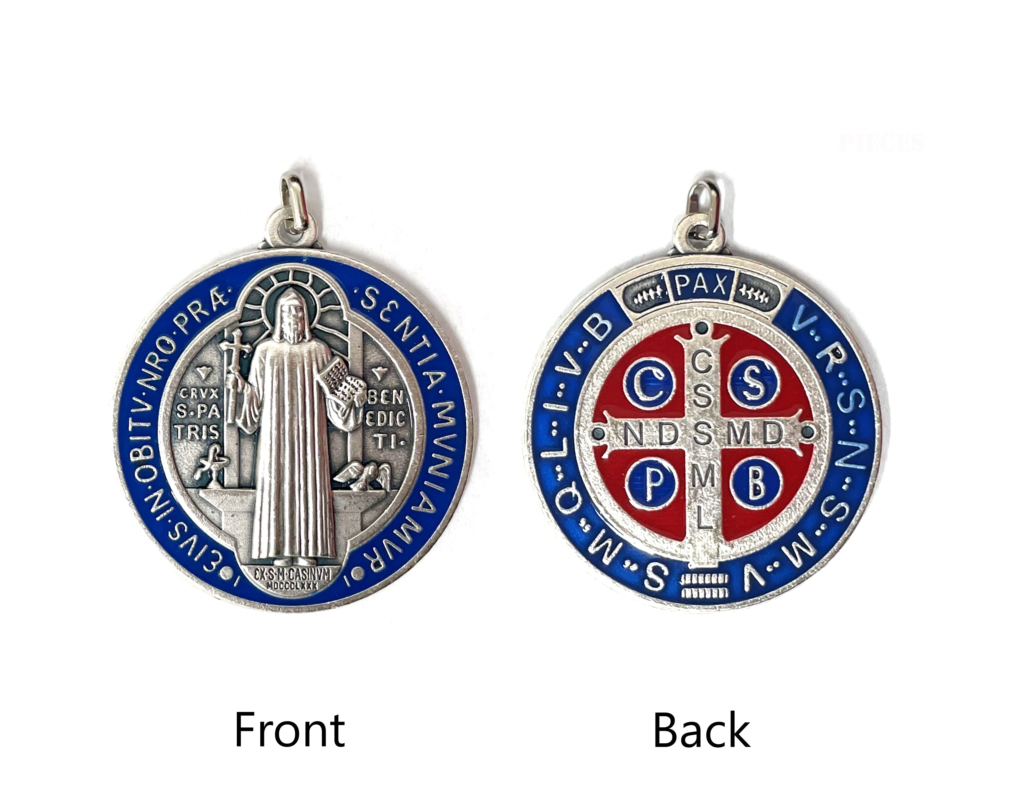 2" Gold and Silver Saint Benedict Medals