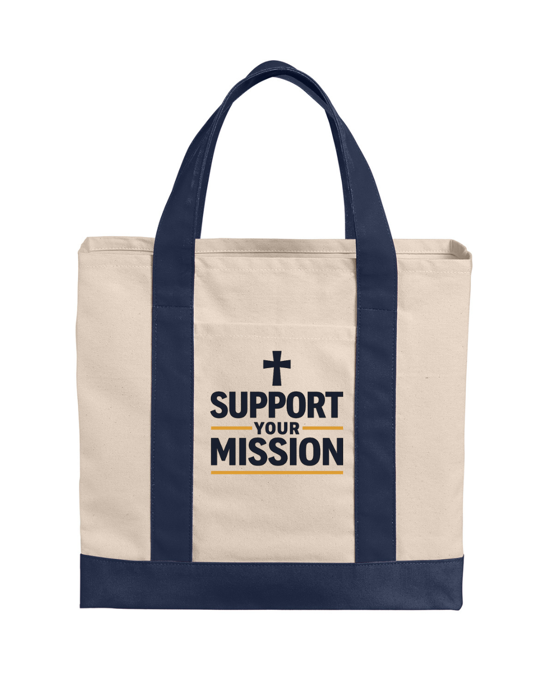 Harps Club Cotton Canvas Two-Tone Tote Bag