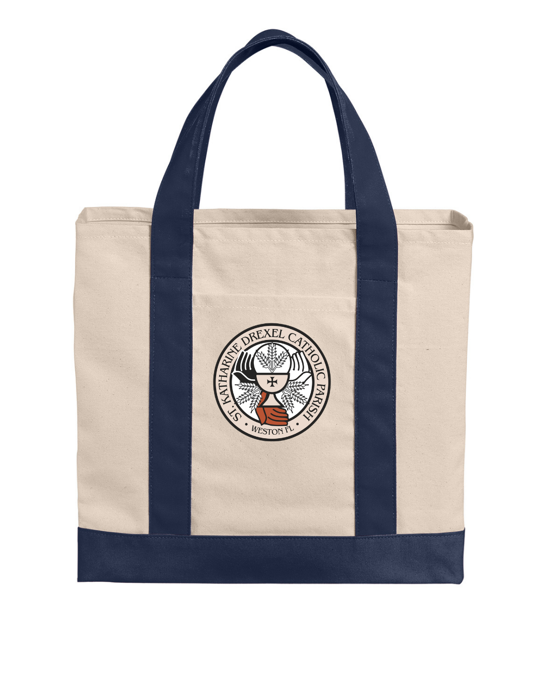 Saint Katharine Drexel Cotton Canvas Two-Tone Tote Bag