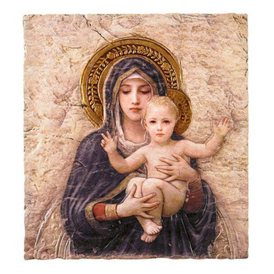 Ms 10" Madonna And Child Plaque
