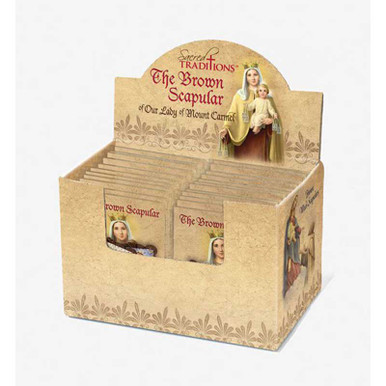 Br Wool Scapular Display, 24-Piece