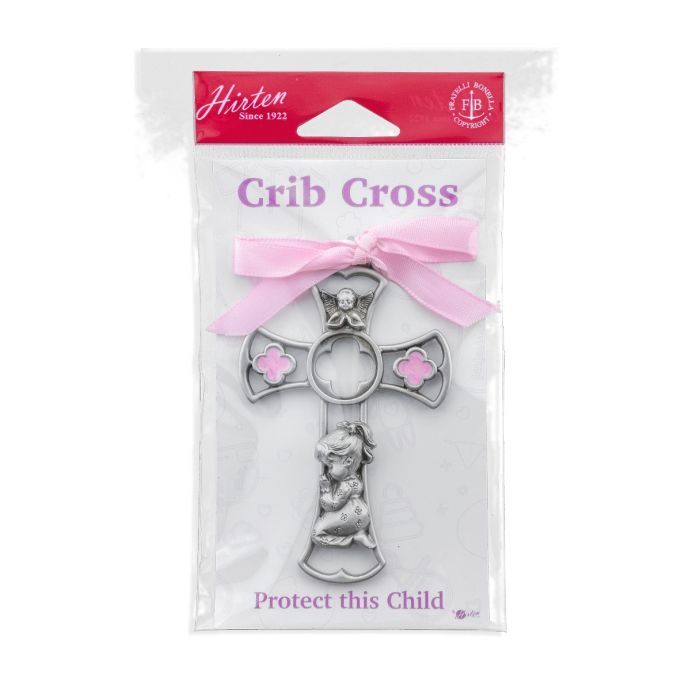 2 x 3 Enameled Baby Cross - Blue