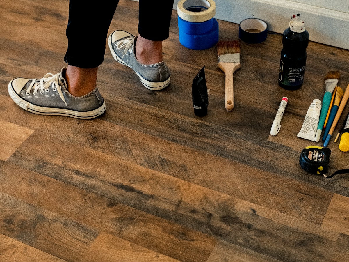 Wood and vinyl flooring