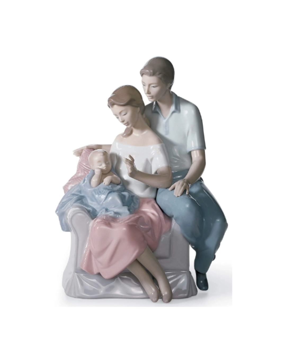 LLADRÓ A Circle of Love Family Figurine. Porcelain Family Figure.