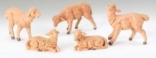 5" Brown sheep Fontanini set 5 Pc