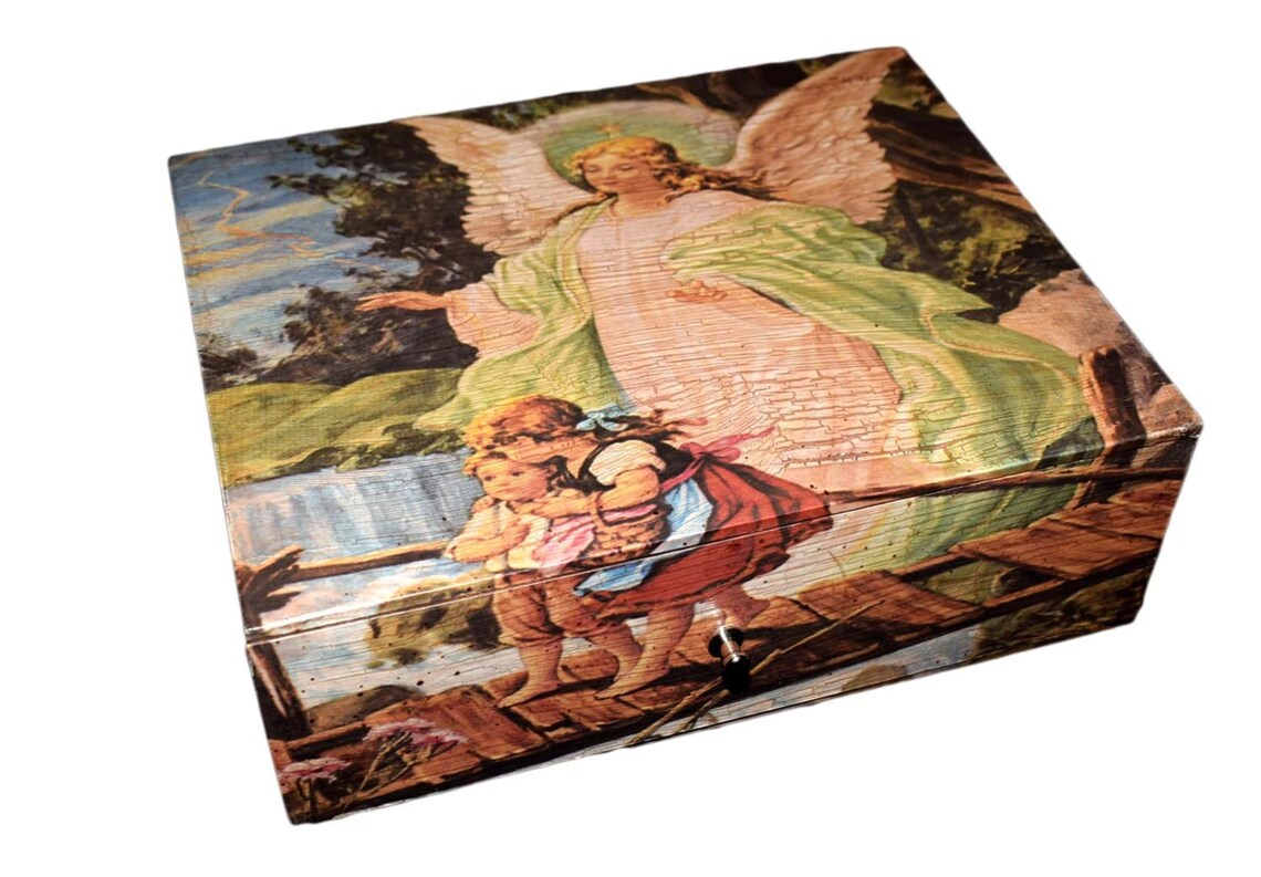 Wood Box Guardian Angel