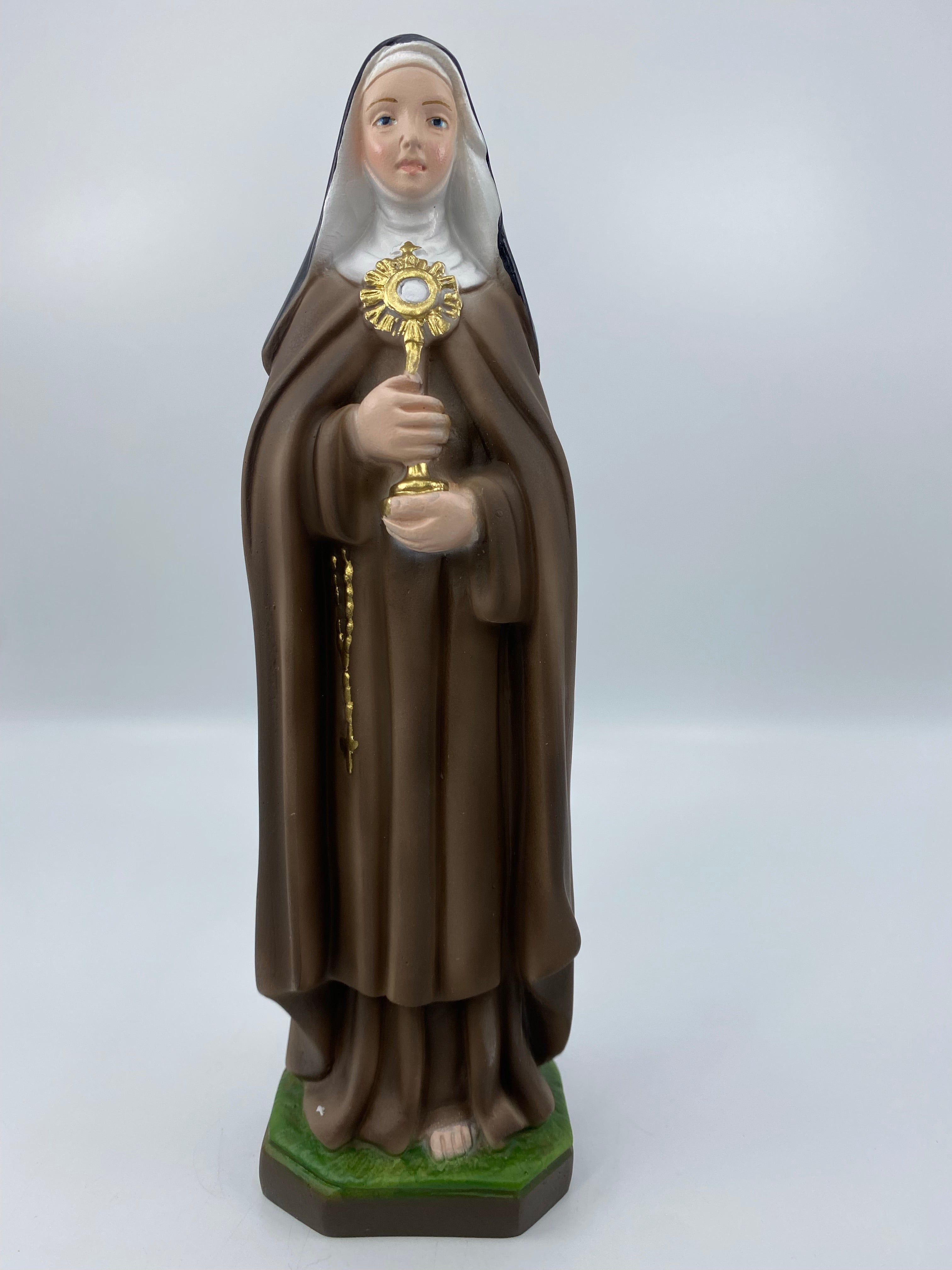 The Faith Gift  Shop Saint Clare  statue - Hand Painted in Italy - Our Tuscany Collection -Estatua de Santa Clara