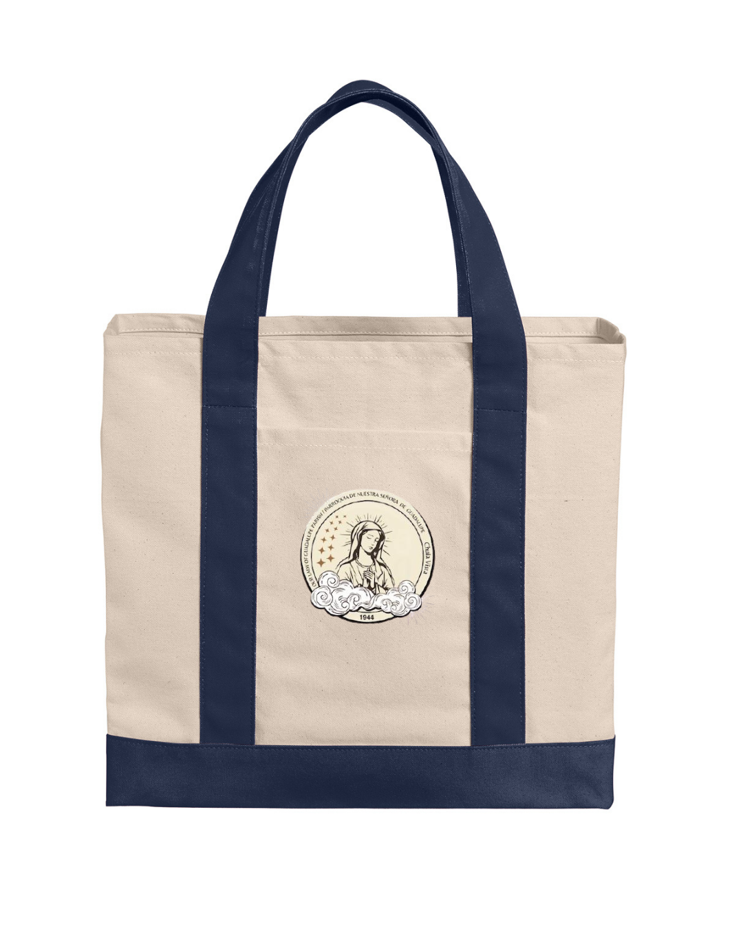 Our Lady of Guadalupe Cotton Canvas Two-Tone Tote Bag
