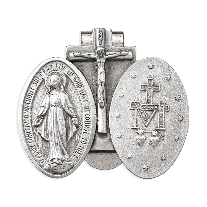 Miraculous Medal Auto Visor Clip
